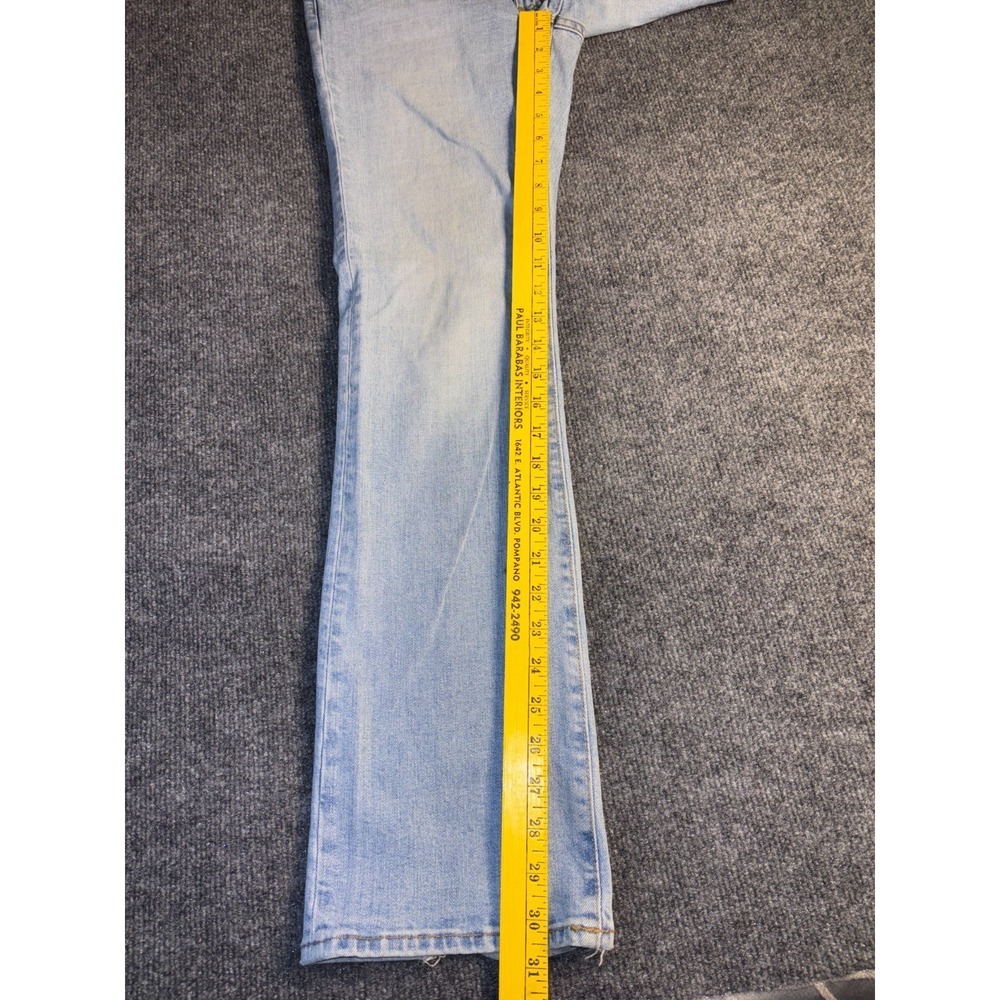 Gap Bootcut Jeans Womens 4 Blue Denim Stretch Light Wash Faded Grunge Streetwear - Picture 3 of 11